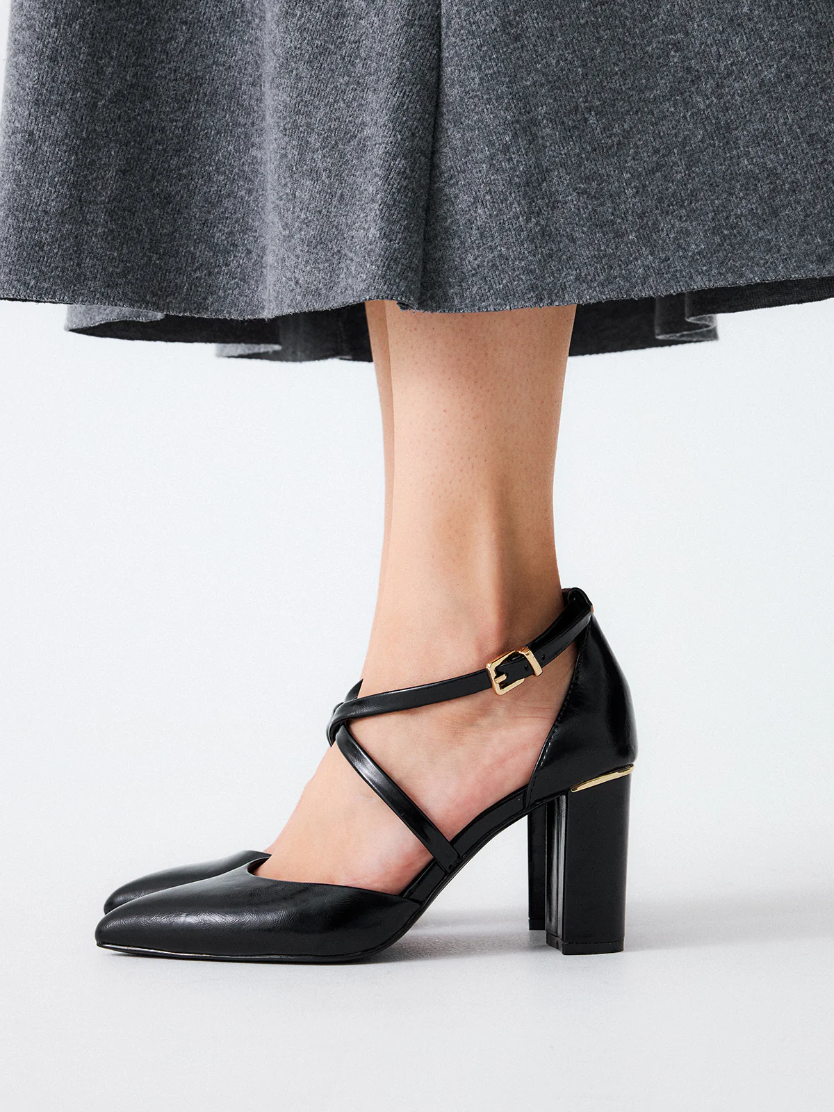 LESLIE-228 PU BLACK - Imagen 2