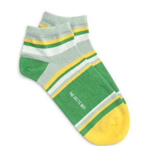 Calcetines cortos verde amarillo orgánicos