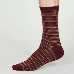 Calcetines hombre de bambú de rayas
