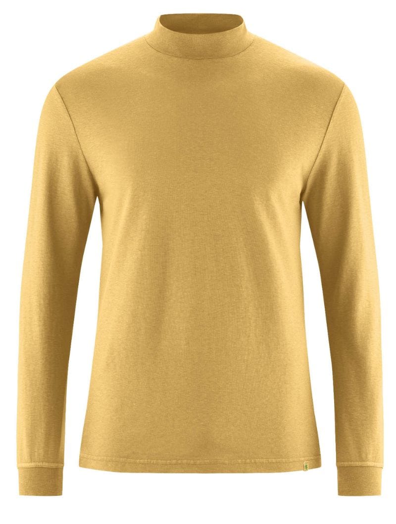 Camiseta cuello alto hombre de cáñamo y algodón orgánico - Imagen 6