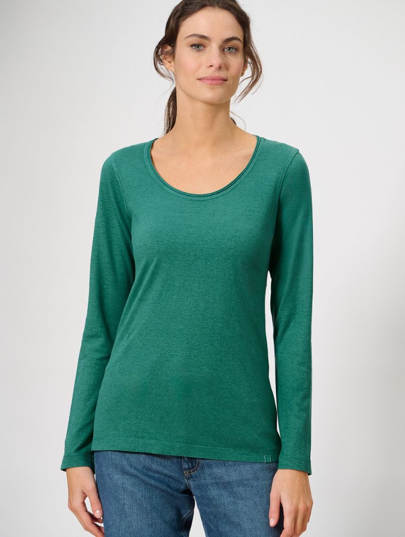 Camiseta manga larga escote redondo ecológica mujer - Imagen 2