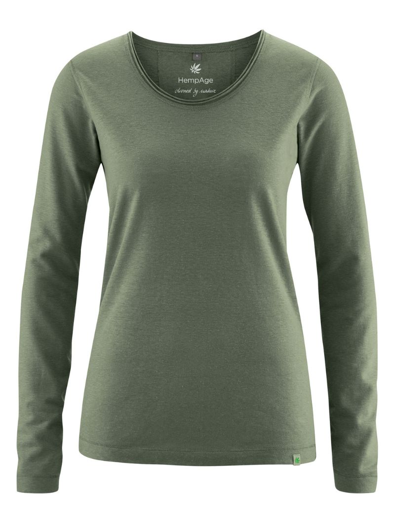 Camiseta manga larga escote redondo ecológica mujer - Imagen 7