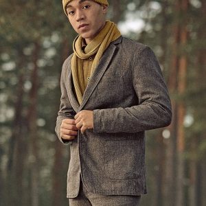 Chaqueta americana de sarga para hombre