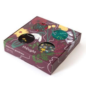 Pack 4 calcetines flores mujer de algodón orgánico