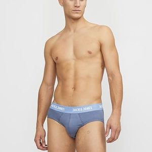 Pack de 3 slip J&J Jactyron Solid Briefs Navy Blazer